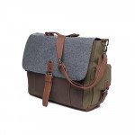 Wholesale Tri-Color Canvas Messenger Bag